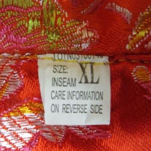 Chinese New Year Tang Suit Red Brocade 2pc Outfit Jacket Pants XL US Toddler 4T - Picture 5 of 7